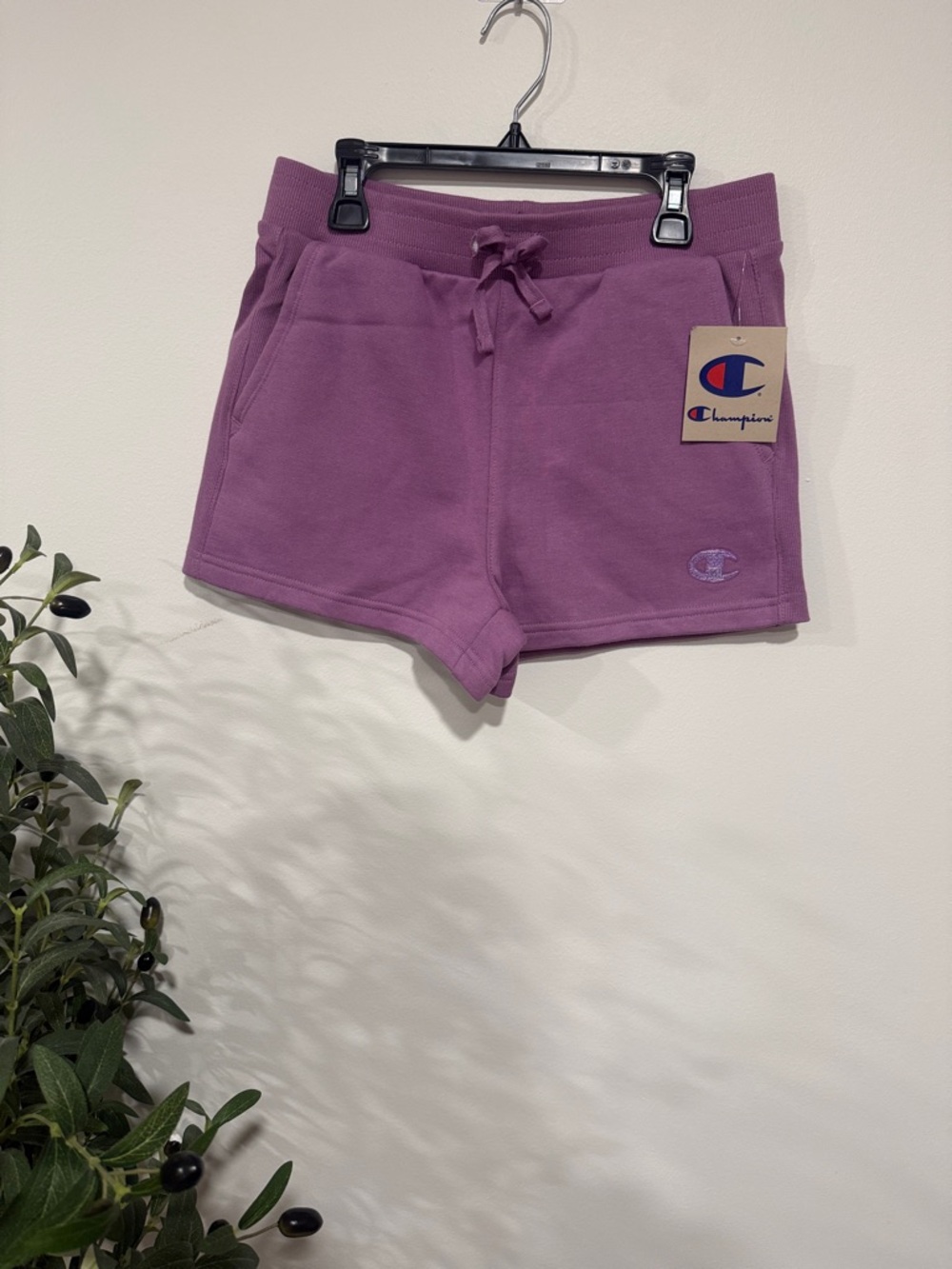 Champion kids Lavender Fleece Drawstring Athletic Shorts